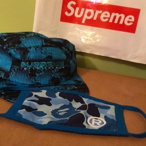 Supreme Hat and Bape mask